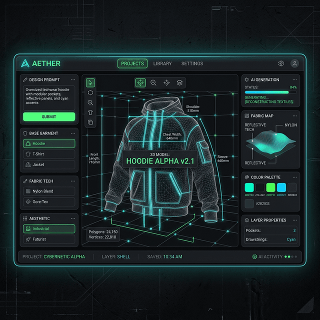 AI Design Studio UI Mockup